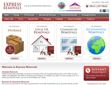 Tablet Screenshot of expressremovals.com